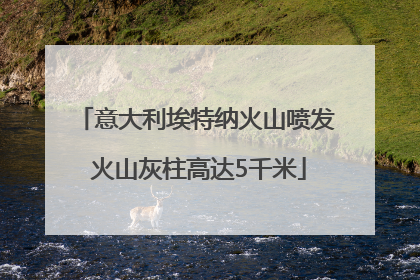 意大利埃特纳火山喷发 火山灰柱高达5千米